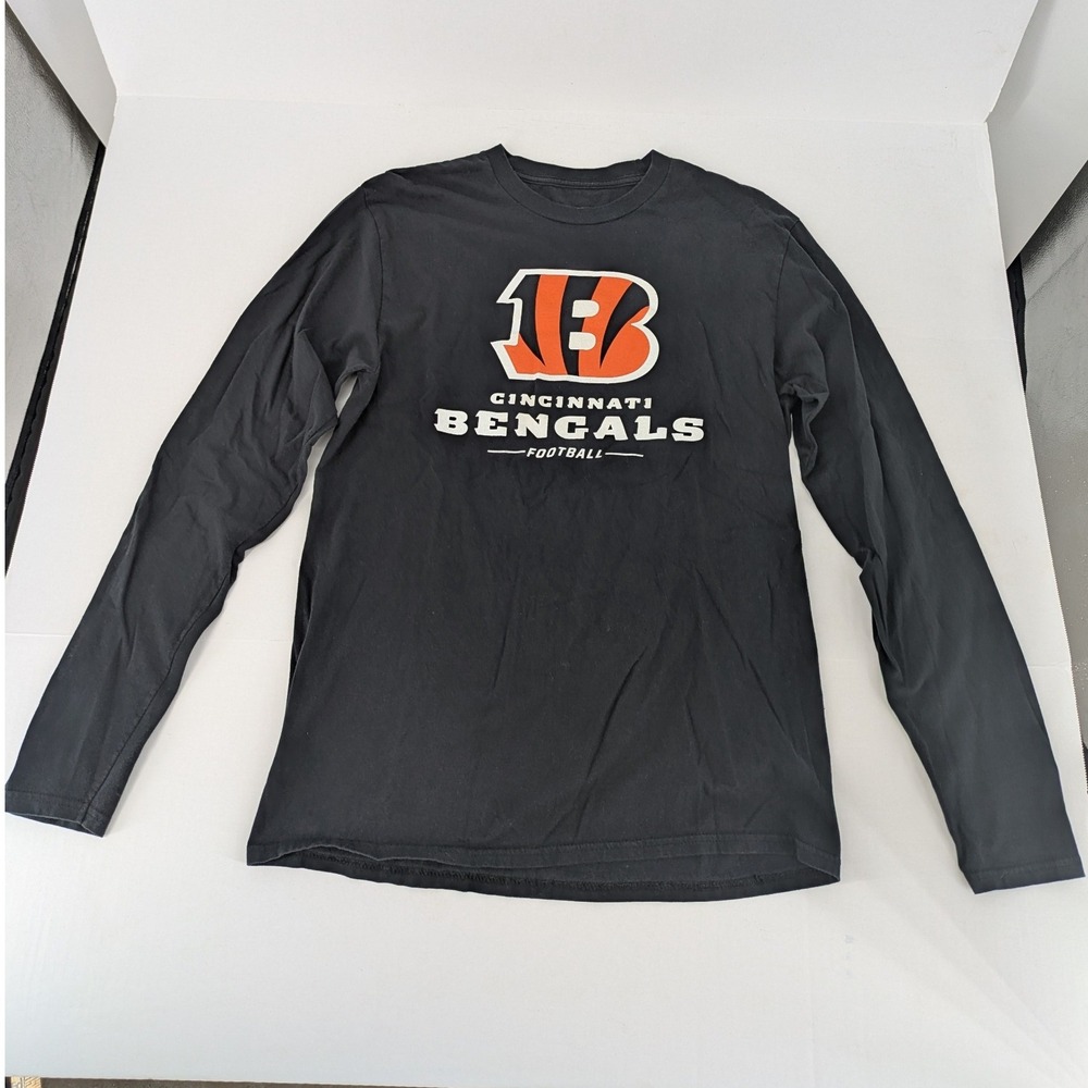 Fanatics NFL Pro Line Cincinnati Bengals Shirt Mens Medium Black Long Sleeve Tee